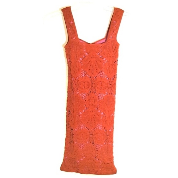 Stretch Dress NWOT Crimson Rust Medallion - Picture 5 of 7